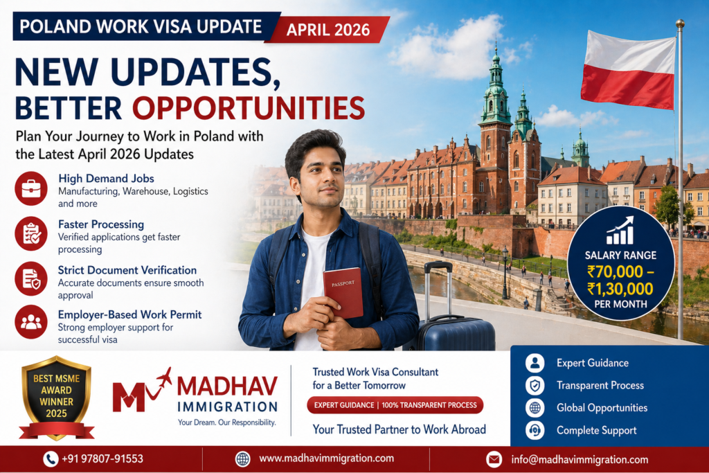 Poland Work Visa 2026 for Indians | Work Visa Immigration Guide April 2026